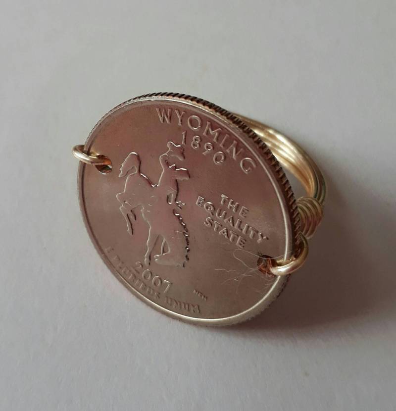 Wyoming State Viertel Draht Gewickelt Ring von CoinCutters
