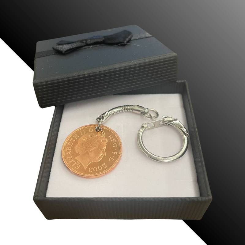 2004 21. Geburtstag Zwei Cent Münze Schlüsselanhänger Mit Box von CoinGiftShop