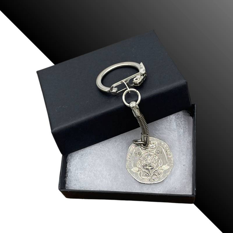 21 Geburtstag 2004 Schlüsselanhänger 20 Pence Münze von CoinGiftShop