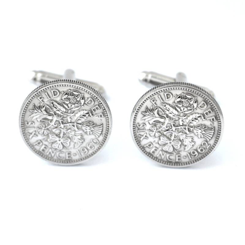 Manschettenknöpfe/6 Pence Münze Gb Schmuck Für Ihn Geschenk Aus Münzen von CoinRingFactorySaar