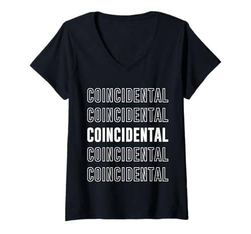 Damen Zufällig T-Shirt mit V-Ausschnitt Damen Zufällig T-Shirt mit V-Ausschnitt von Coincidental Apparel