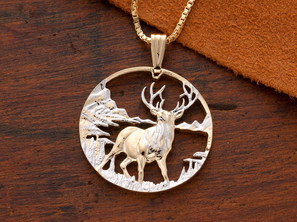 Elch Anhänger Halskette, Wildtier Schmuck | x 609 Elch Anhänger Halskette, Wildtier Schmuck | x 609 von Coinjewelry