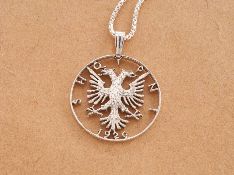 Adler Pendan, Handgeschnittene Münze, 1", Durchmesser | #x 1S von Coinjewelry