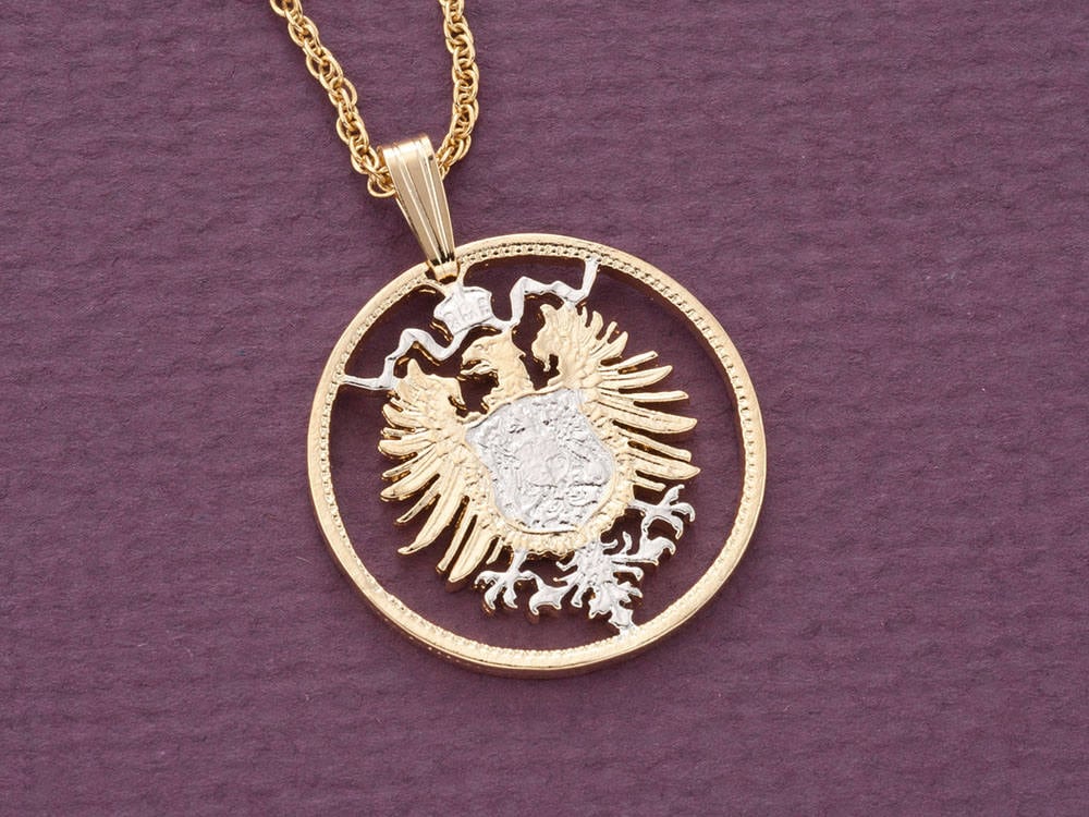 Anhänger Deutschland Adler, 14K Gold, Rhodiniert Anhänger Deutschland Adler, 14K Gold, Rhodiniert von Coinjewelry