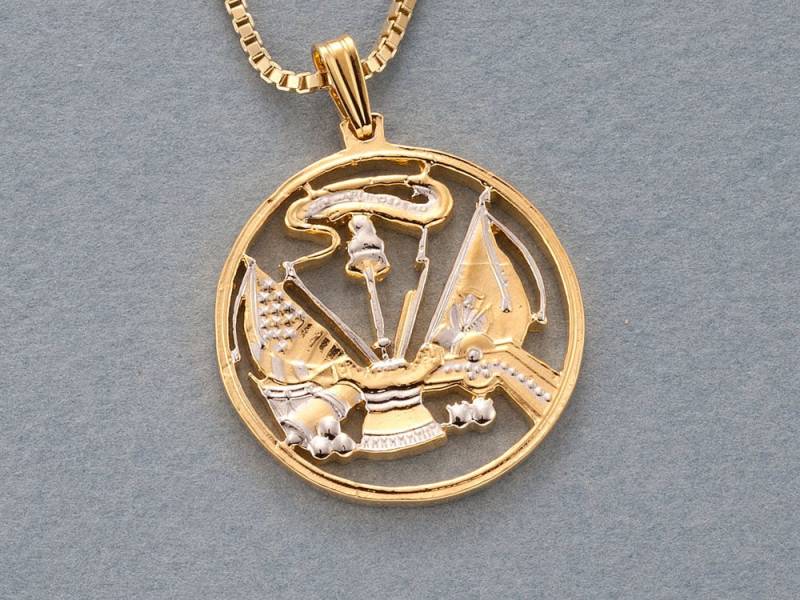 Armee Militär Anhänger, Army Challenge Münze Handgeschnitten, 1" Im Durchmesser, | #x 756 von Coinjewelry