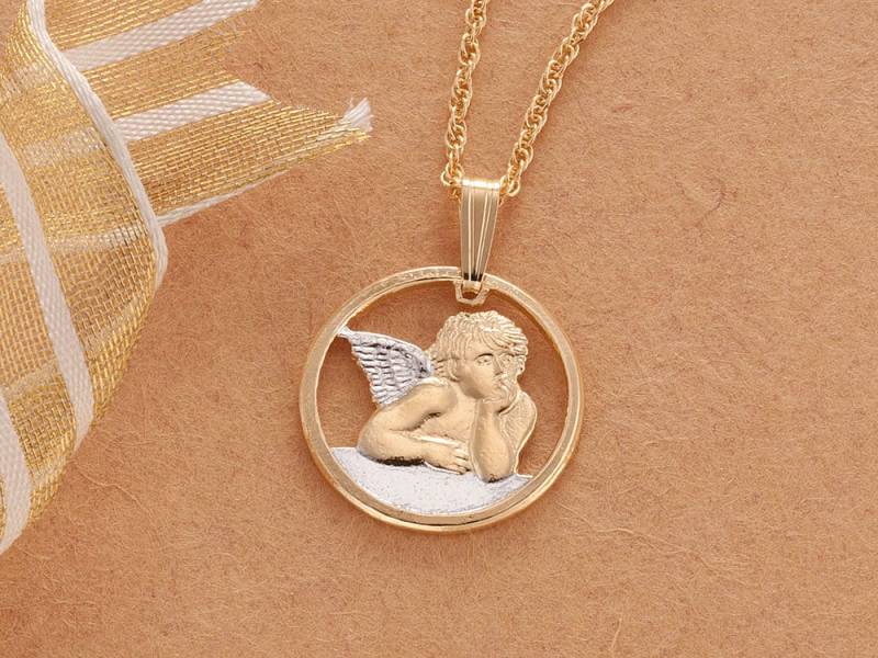 Engel Anhänger, Michaelangelos Medaillon Handgeschnitten, 5/20 cm Durchmesser, | #r 916 Engel Anhänger, Michaelangelos Medaillon Handgeschnitten, 5/20 cm Durchmesser, | #r 916 von Coinjewelry