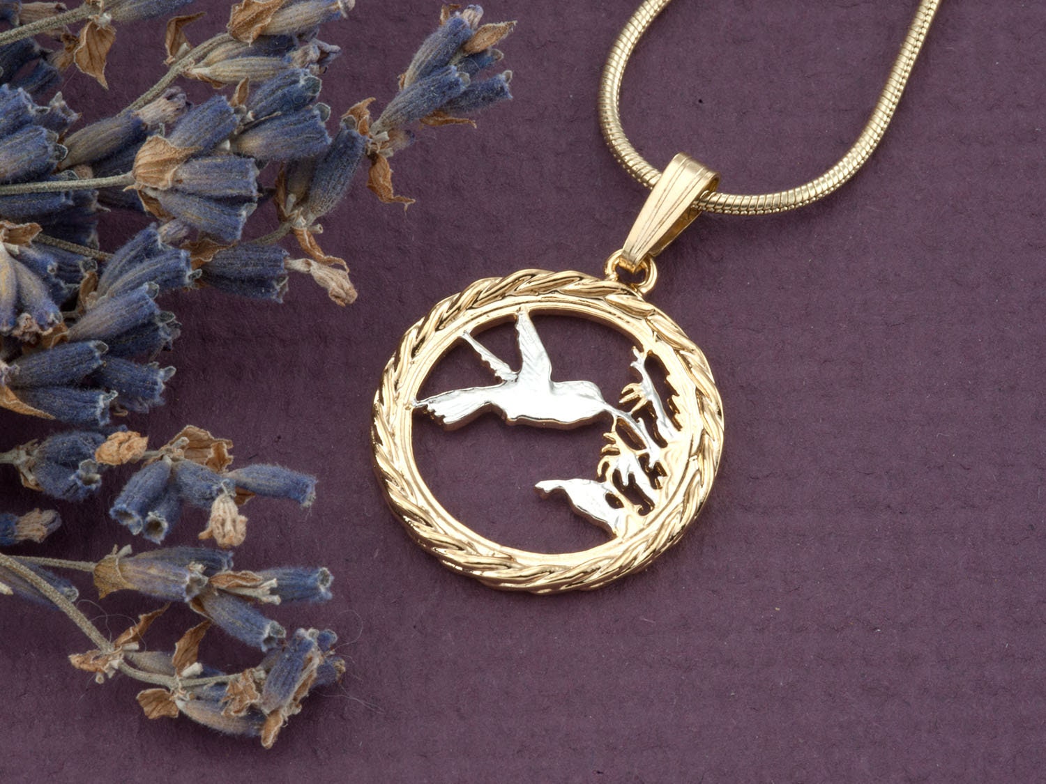 Kolibri Anhänger Halskette, Trinidad One Cent, | #k 596 Kolibri Anhänger Halskette, Trinidad One Cent, | #k 596 von Coinjewelry