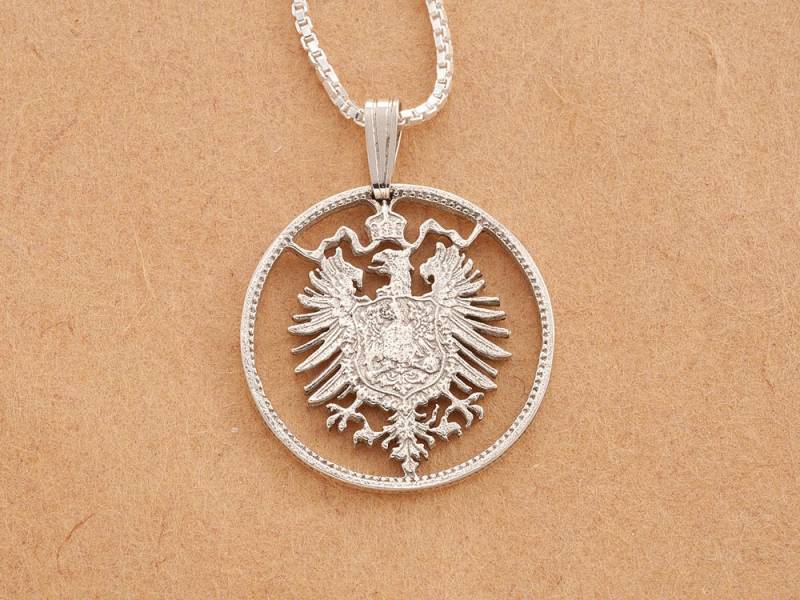 sterling Silber Adler Münze Anhänger Hand Geschnitten Schmuck von Coinjewelry