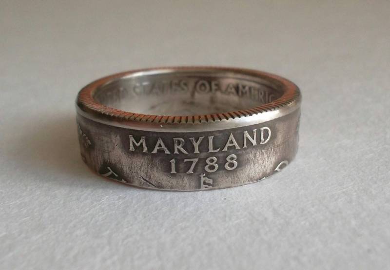 Maryland State Quarter Ring Usa - Aus Us-Münze Münzring Bundesstaat Souvenir-Staat Maryland State Quarter Ring Usa - Aus Us-Münze Münzring Bundesstaat Souvenir-Staat von CoinringUkraine