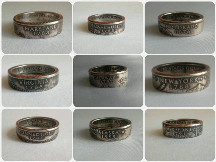 Us State Quarter Ring, Münzring, Münzschmuck, Coin Münze, Geschenk Für Männer, Unikat Schmuck Us State Quarter Ring, Münzring, Münzschmuck, Coin Münze, Geschenk Für Männer, Unikat Schmuck von CoinringUkraine