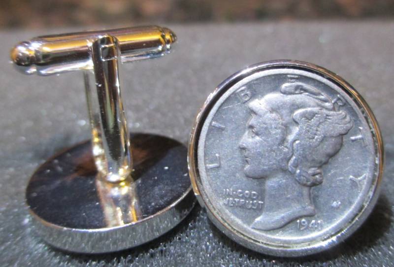 Silber Silver Head Dimes Manschettenknöpfe von CoinsCharm