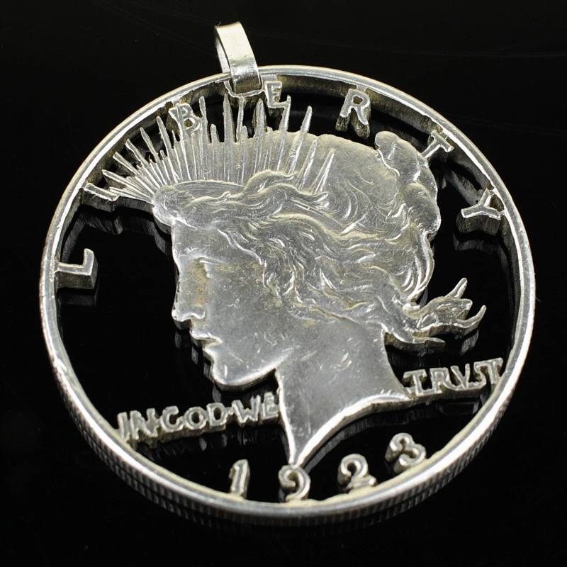 90% Silber Münze Anhänger Rückseite Eines Dollar Mit Liberty 1922, 1926 Jahre Selten von CoinsJeweller
