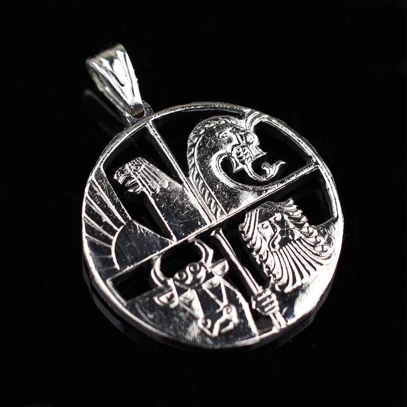 Island Geschnittene Münzanhänger Bufollo, Adler, Drache. 1986Jahre von CoinsJeweller