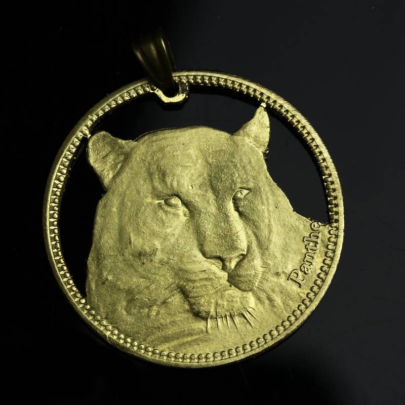 Lion Cut Coin-Anhänger Mit Kette von CoinsJeweller