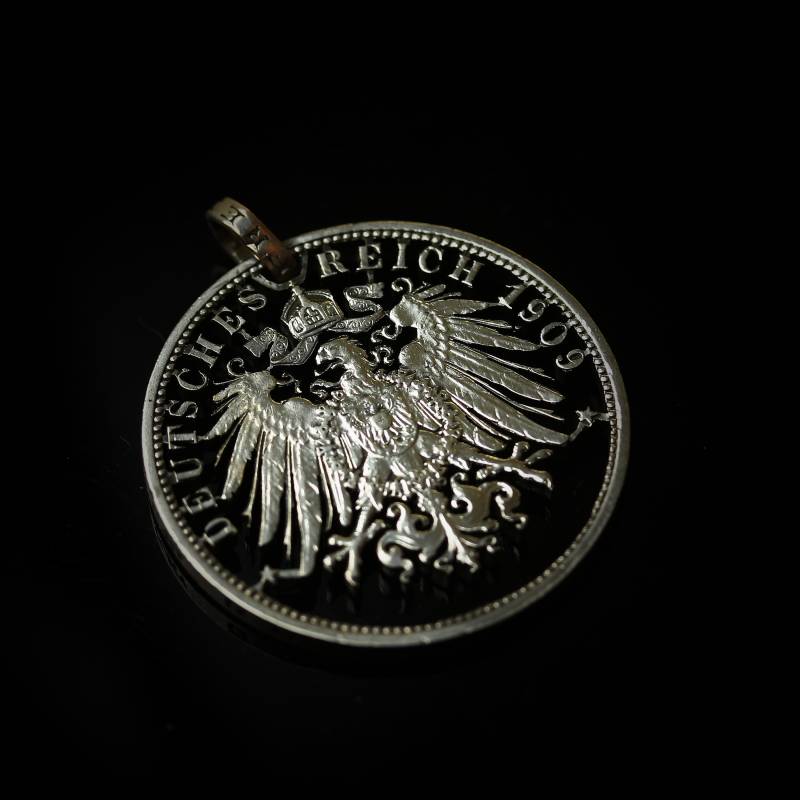 Silber Deutschland 5 Mark Zufällige Jahre | 1900-1915 Münzanhänger Geflügelter Adler Berlin Bayern München. Seltener Und Sehr Einzigartiger von CoinsJeweller