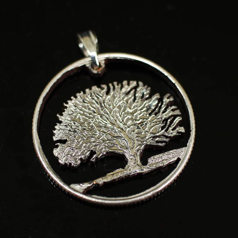 Usa Baum Des Lebens Cut Münze Anhänger Handgeschnittene Quorter Of Dollar 25 Cents von CoinsJeweller