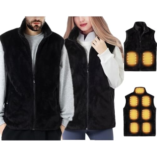 Coinsyyds Beheizbare Weste für Männer und Frauen, coral fleece Beheizte Weste mit einstellbarer 3-Stufen-Temperatur, winter Vest für Skifahren, Wandern und Angeln (Batterie nicht enthalten) von Coinsyyds