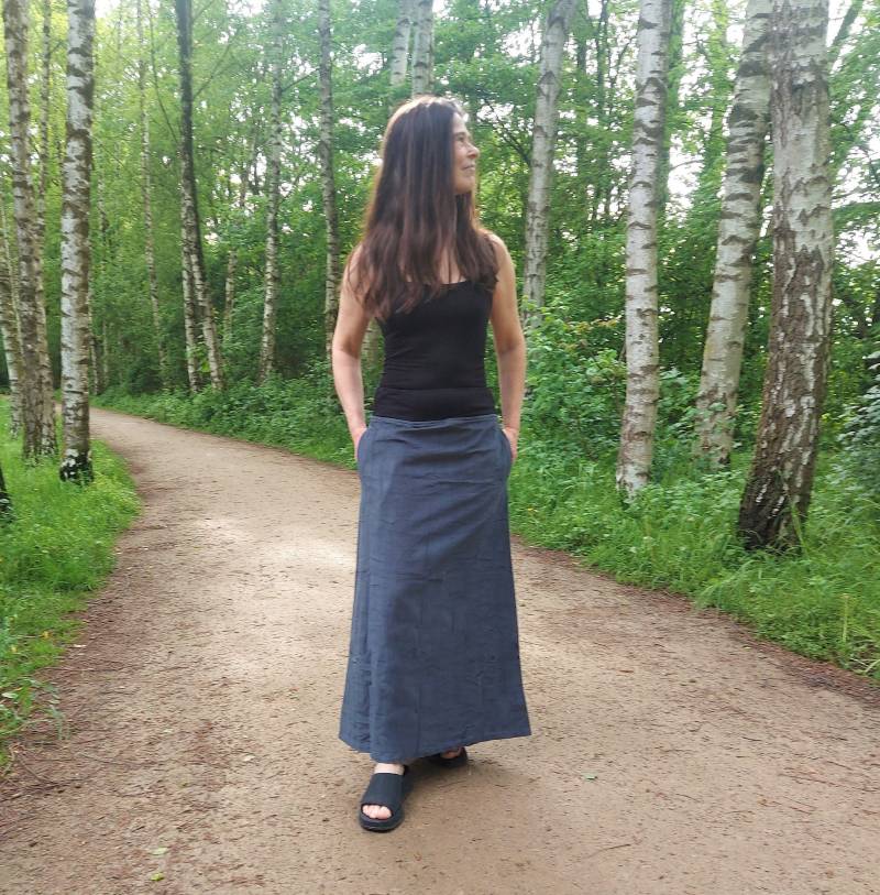 Cord Taschenrock Basic Casual, Lange Bleistift Breiter Bund, Y2K Dünner Einfacher Sommer Zeitloser Look, Spaß Leicht Tragen Elegant Unisex Geschenk von Coisas4u