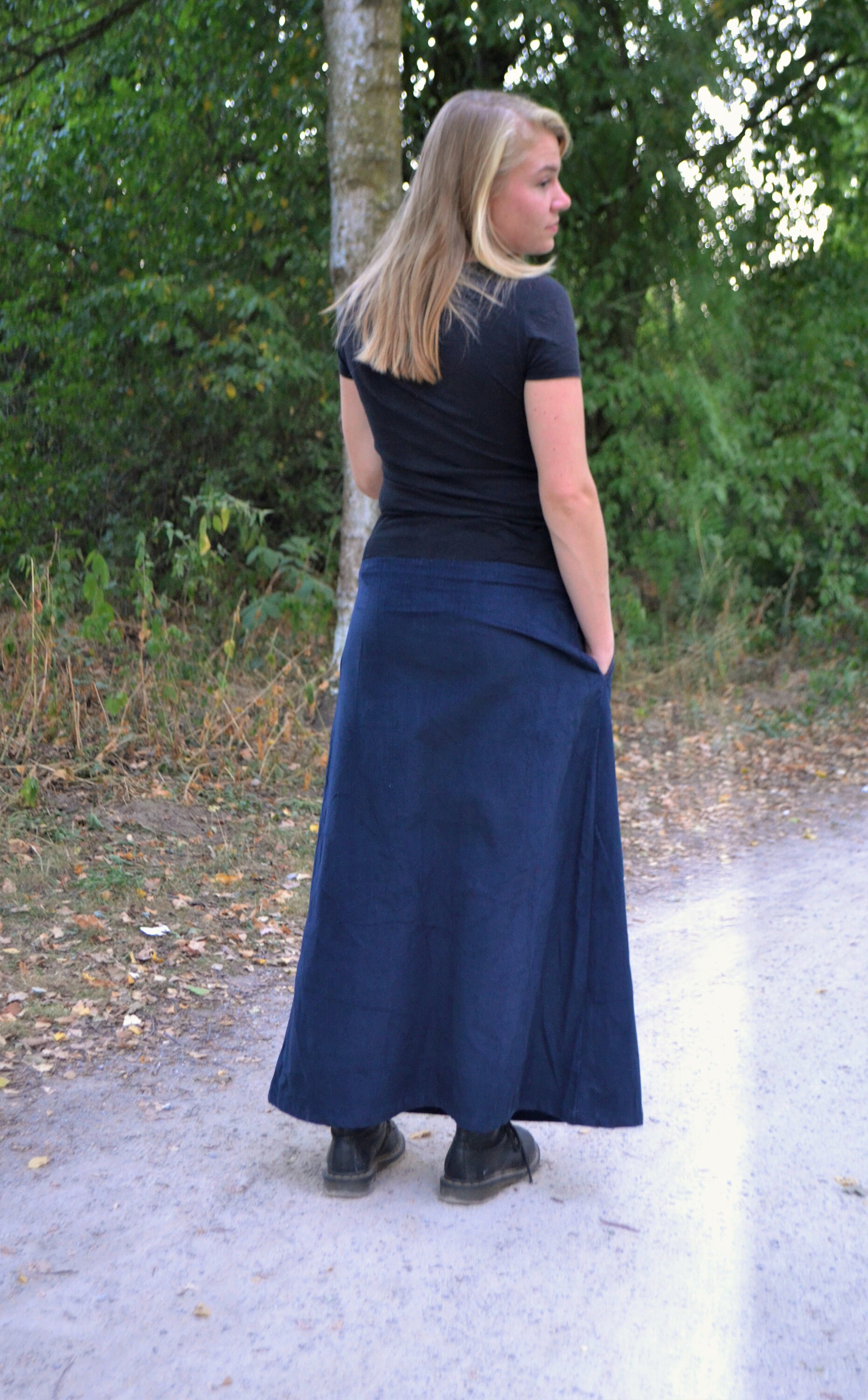 Langer Bleistifttaschenrock Aus Cord, Boho Dünner, Weicher Cordgröße Xs-Xxl, Loungewear Casual Easywear Look, Maxi Stilvolle, Bescheidene Kleidung von Coisas4u