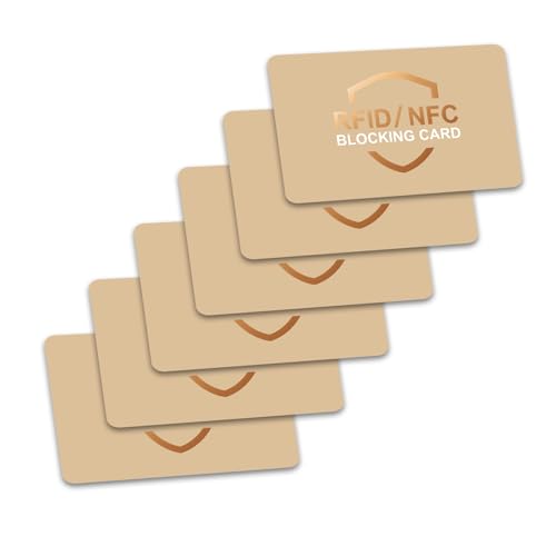 RFID-blockierende Karte, RFID-Karte für Diebstahlschutz, Kreditkartenschutz, ultradünne RFID-Blocker-Karten stoppt unbefugtes Scannen und Datendiebstahl, Kartensicherheit für Debit- und Kreditkarten von Cokoozoo