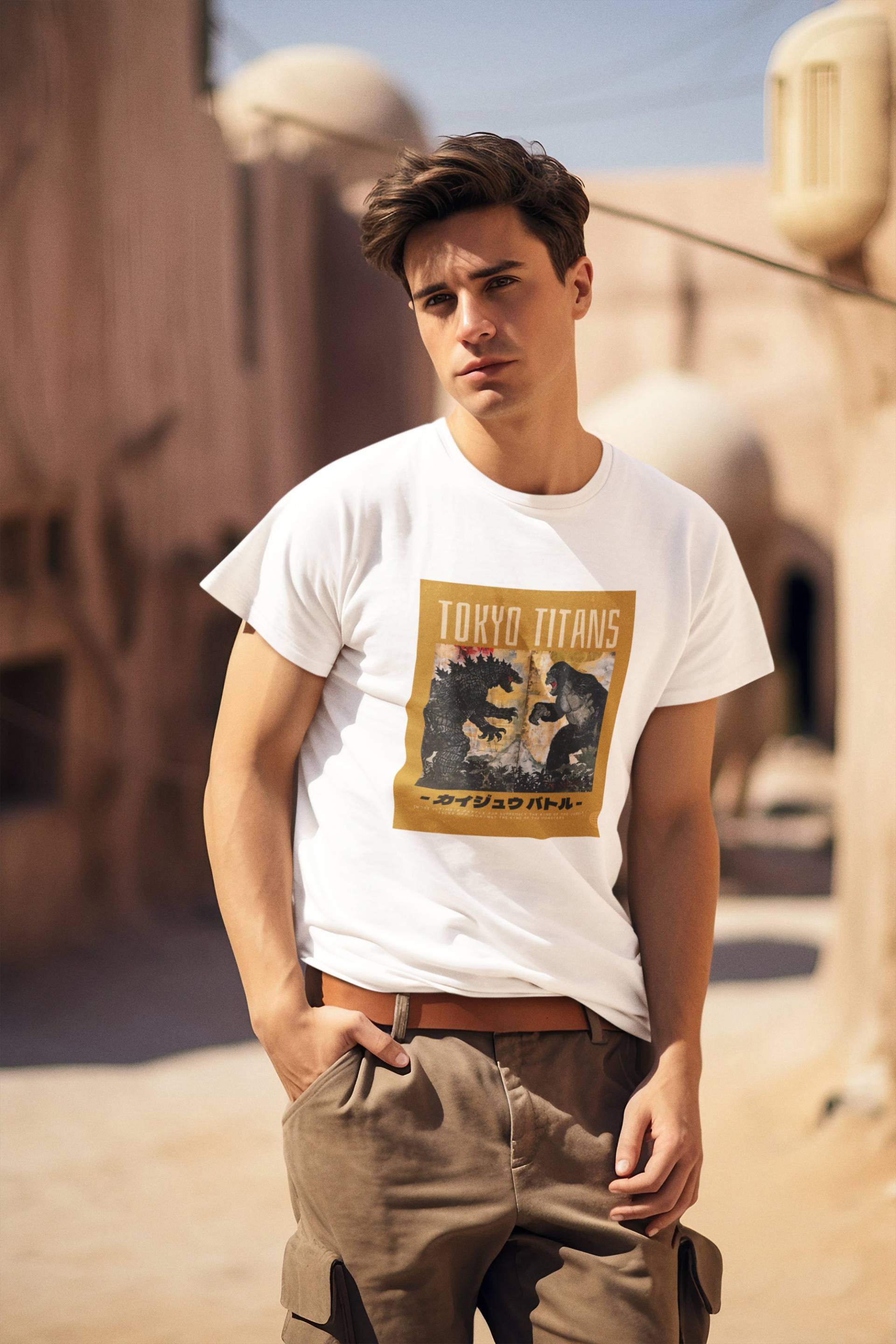 Godzilla Und Kingkong Vintage Unisex Grafik T-Shirt - Retro T-Shirt, Lustiges Tshirt, Retro, Grafik-T-Shirt Godzilla Und Kingkong Vintage Unisex Grafik T-Shirt - Retro T-Shirt, Lustiges Tshirt, Retro, Grafik-T-Shirt von Colchicenter