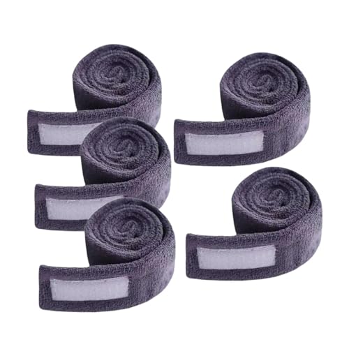 Colcolo 5 Stücke Haar-Styling-Band Salon Dauerwellen-Stirnband Elastisches Haar-Styling-Tool Make-up-Handtuch Saugfähiges Stirnband für Dusche Sport, Grau von Colcolo