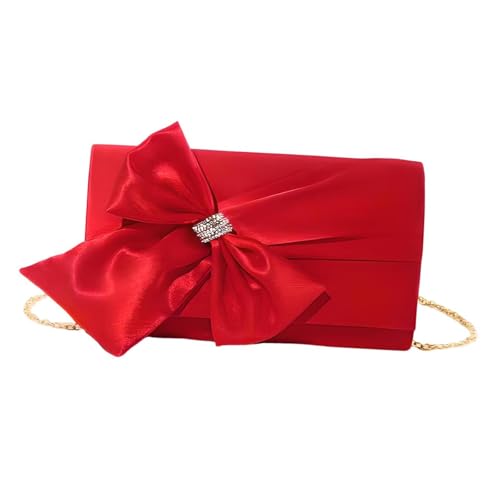 Colcolo Bogenkupplung Geldbeutel Frauen Abendtasche Leichte Handtasche für Hochzeitstanz Bankett, Rot von Colcolo