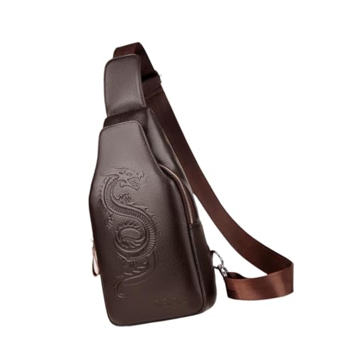 Colcolo Camping-Umhängetasche Einschuldtasche mit großer Kapazität Ergonomisch wasserdichte lässige Daypack Cross-Körper für Geschenksportarten, Braun von Colcolo