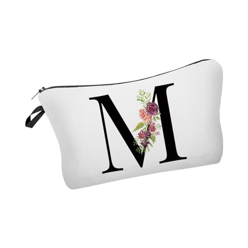 Colcolo Damen-Make-up-Tasche, Kulturbeutel von Son Organizer, mit Buchstaben Bedruckt, Handtasche, Zubehör, Aufbewahrungstasche, Kosmetiktasche für, Stil M von Colcolo