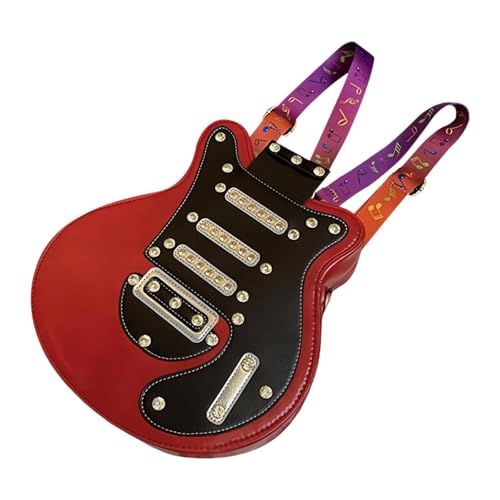 Colcolo Damen-Rucksack in Gitarrenform, modischer Rucksack für Arbeit, Büro, Outdoor-, Rot Colcolo Damen-Rucksack in Gitarrenform, modischer Rucksack für Arbeit, Büro, Outdoor-, Rot von Colcolo
