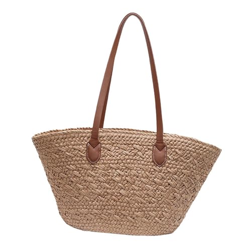 Colcolo Gewebte Umhängetasche Geldbörse Trendy Strandtasche zum Sommergeburtstag im Freien Einkaufen im Freien, Schwarz von Colcolo