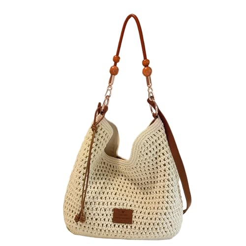 Colcolo Häkeln Tote Bag Hohl Böhmen Frauen für Picknick Täglichen Urlaub Reise Täglichen von Colcolo