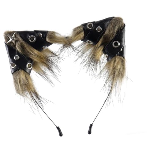 Colcolo Halloween Katze Ohr Stirnband Katze Ohr Decor Foto Requisiten Cosplay Tier Stirnband, Glas Gelb von Colcolo