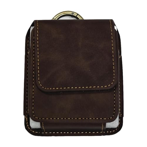 Colcolo Handyholster Handytasche Kompaktes PU mit Gürtelschlitz Gürteltasche Hüfttasche zum Klettern Erkunden Wandern Trekking, Dunkelbraun von Colcolo