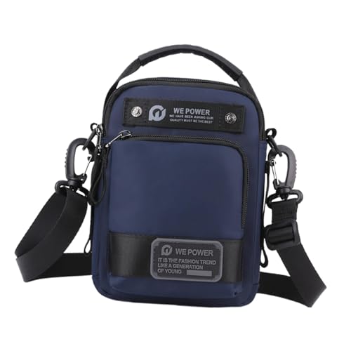 Colcolo Herren Umhängetaschen Fancy Pack Mode Nylon wasserdichte lässige tragbare vielseitige verstellbare Gurthandtasche zum Radkampffass zum Radfahren, Dunkelblau von Colcolo