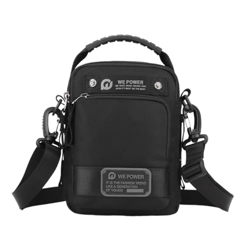 Colcolo Herren Umhängetaschen Fancy Pack Mode Nylon wasserdichte lässige tragbare vielseitige verstellbare Gurthandtasche zum Radkampffass zum Radfahren, Schwarz von Colcolo