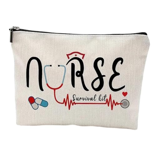 Colcolo Krankenschwester-Make-up-Tasche, Geschenk, Kosmetik-Reisetasche, Geldbörse, tragbare Kosmetiktasche mit Reißverschluss, Damen-Make-up-Tasche für, Stil F von Colcolo