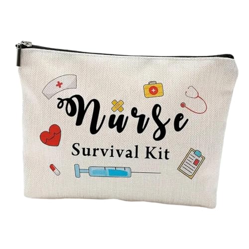 Colcolo Krankenschwester-Make-up-Tasche, Geschenk, Kosmetik-Reisetasche, Geldbörse, tragbare Kosmetiktasche mit Reißverschluss, Damen-Make-up-Tasche für, Stil c von Colcolo