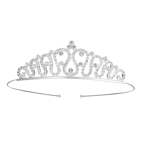 Colcolo Mädchen Krone Blumenmädchen Stirnband Kopfbedeckung Metall Prinzessin Krone Strass für Hochzeit Geburtstag Festlicher Abschlussball Kinder von Colcolo