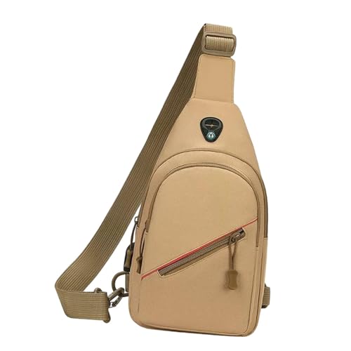 Colcolo Männer Brustbeutel Kleiner Freizeit männlicher Pack für Reisen Wanderfischerei Sport Trekking, Khaki von Colcolo