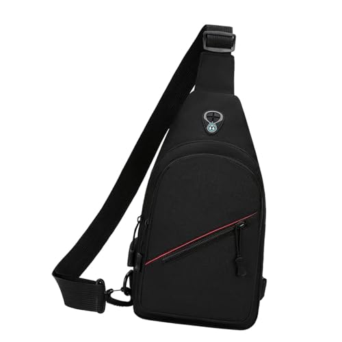 Colcolo Männer Brustbeutel Kleiner Freizeit männlicher Pack für Reisen Wanderfischerei Sport Trekking, Schwarz von Colcolo