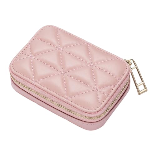 Colcolo Make-up-Lippenstift-Etui mit Spiegel, Lippenstift-Halter-Tasche, langlebig, tragbare Kosmetiktasche für Urlaub, Geburtstag, Geschenk für Frauen, ROSA von Colcolo