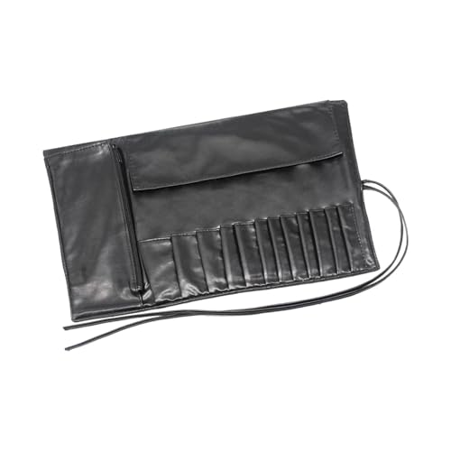 Colcolo Make-up-Pinsel-Organizer-Tasche, Make-up-Pinselhalter, 12 Steckplätze, professioneller Augenbrauenstift, Reisegröße, PU-, Kosmetiktasche von Colcolo