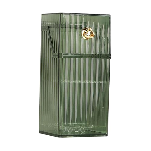 Colcolo Make-up-Pinselhalter, Kosmetik-Organizer, multifunktional, wasserdicht, mit Schlitzen, Behälter für Lipliner auf der Arbeitsplatte im Schlafzimmer, GrÜn von Colcolo