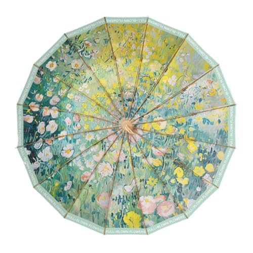 Colcolo Regen-Sonnenschirm, starker Rahmen, Faltbarer Regenschirm für Ausflüge im Freien, Style D von Colcolo