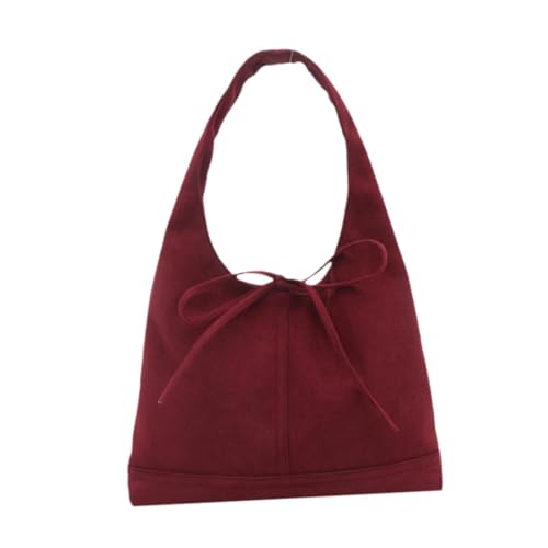 Colcolo Reisetasche Leichte Frauen Wildleder -Umhängetasche zum Sommergeburtstag im Freien, Rot von Colcolo