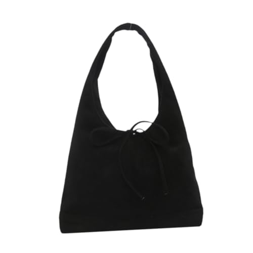 Colcolo Reisetasche Leichte Frauen Wildleder -Umhängetasche zum Sommergeburtstag im Freien, Schwarz von Colcolo