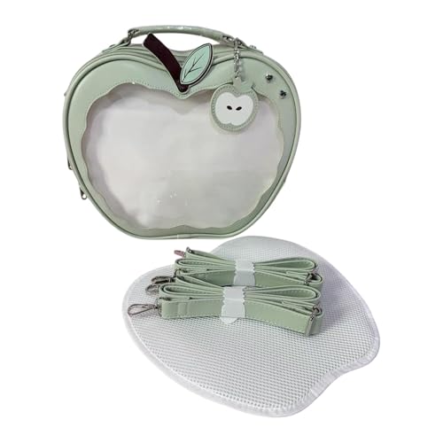 Colcolo Rucksack im Cartoon-Design mit Apfel für Büro und Freizeit, Grün von Colcolo