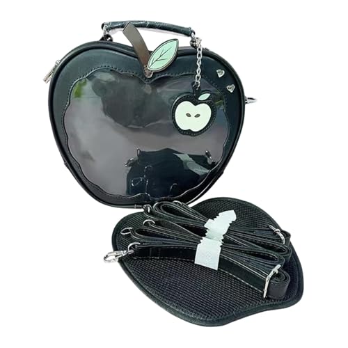 Colcolo Rucksack im Cartoon-Design mit Apfel für Büro und Freizeit, Schwarz von Colcolo