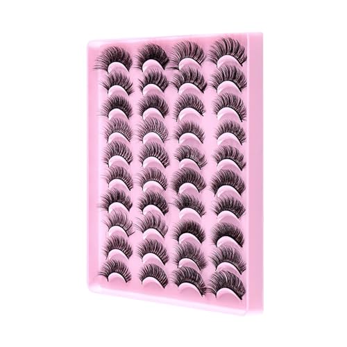 Colcolo Schwarze falsche Wimpern, professionelles 5D-Volumen, wunderschöne lange schwarze Wimpern, Make-up-Wimpern für Mädchen, Valentinstagsgeschenke für von Colcolo